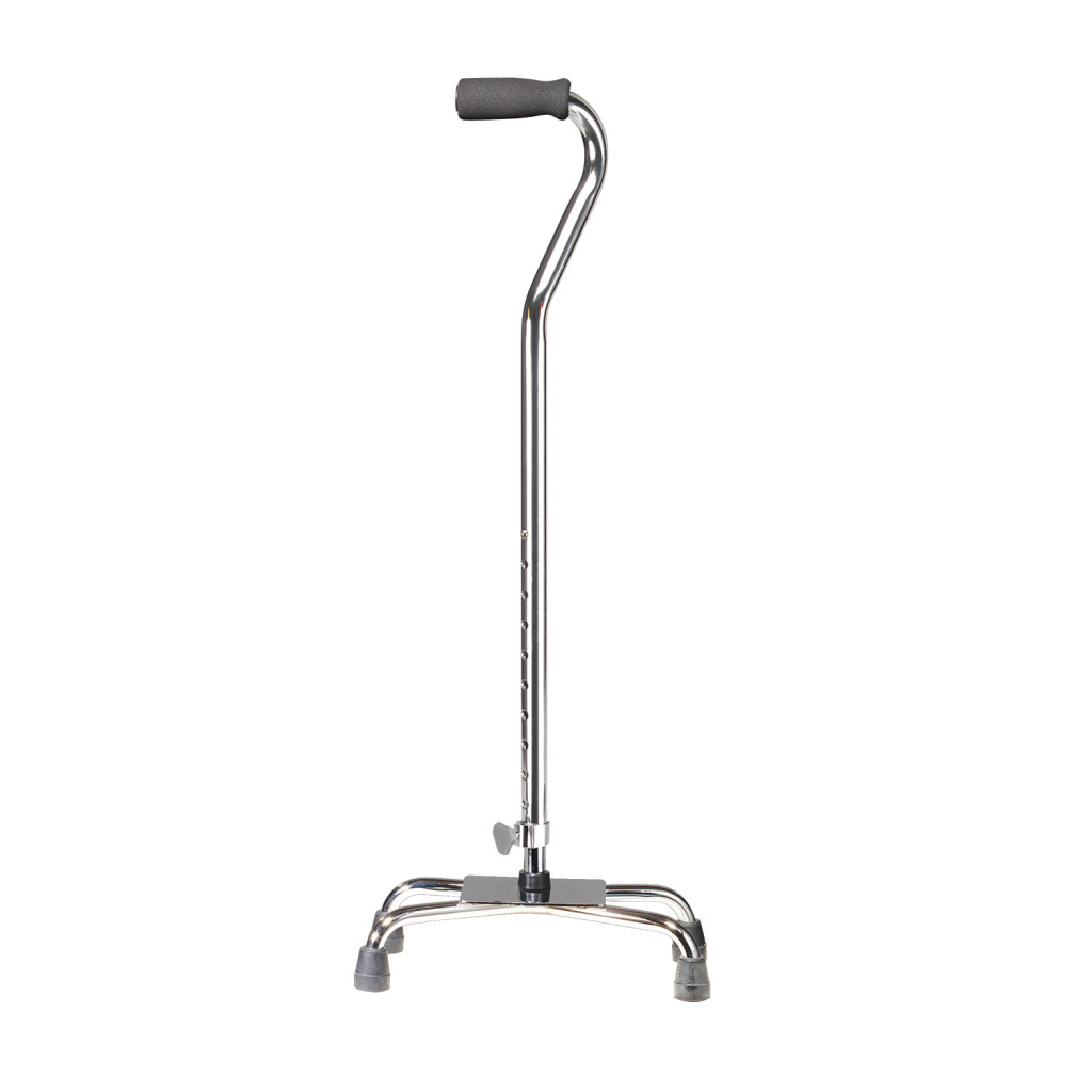 10300-4-1 Quad Cane, Large Base – Chrome - Image 1