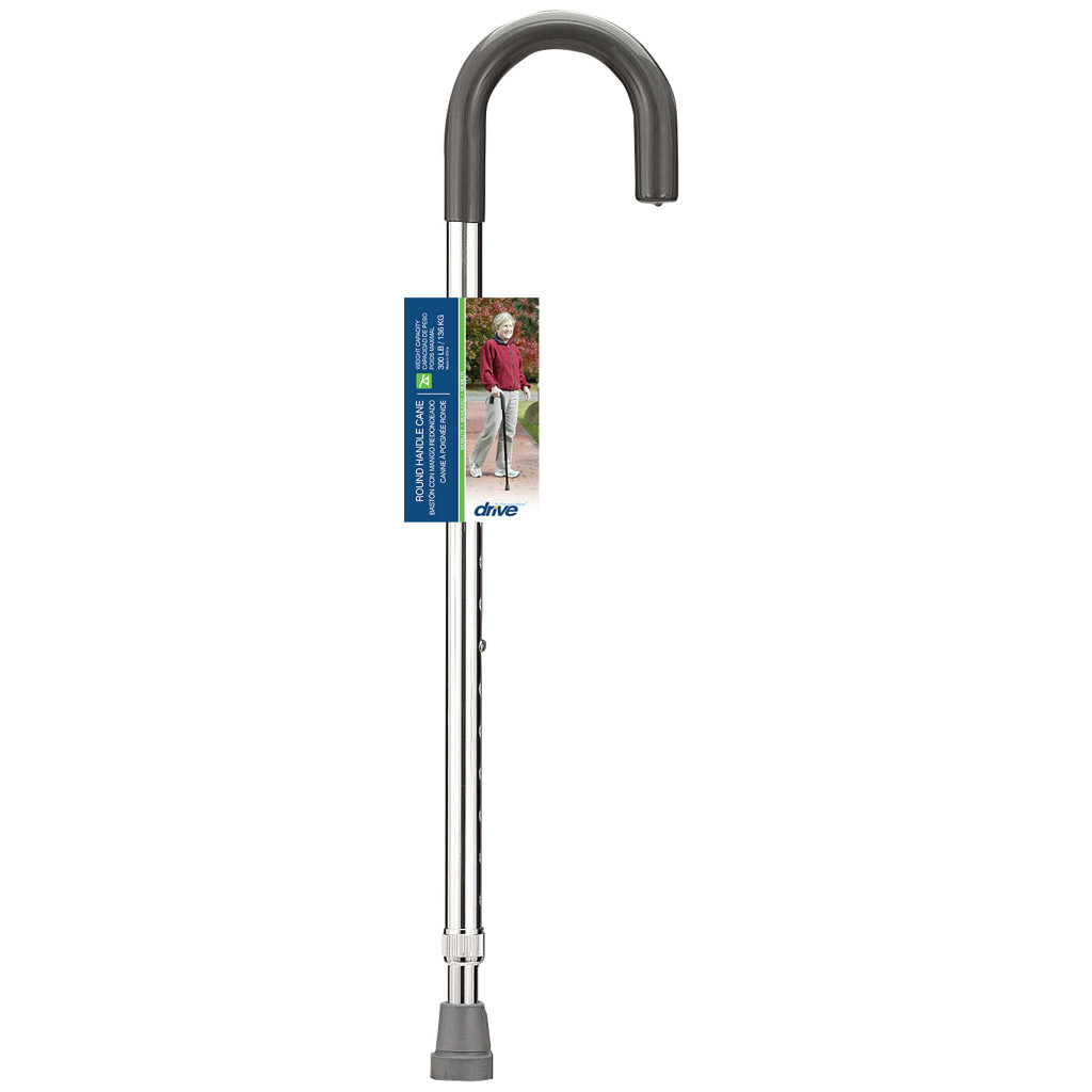 10302-6-1 Round-Handle Aluminum Cane - Image 1