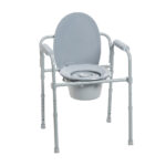 Folding Steel Commode with Deep Seat - Image 2