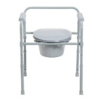 Folding Steel Commode with Deep Seat - Image 3
