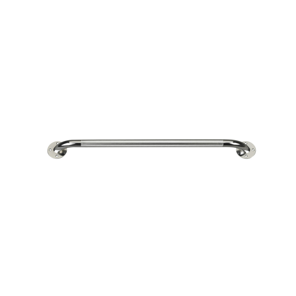 12112-3-1 Chrome Knurled Grab Bar – 16 Inch - Image 1