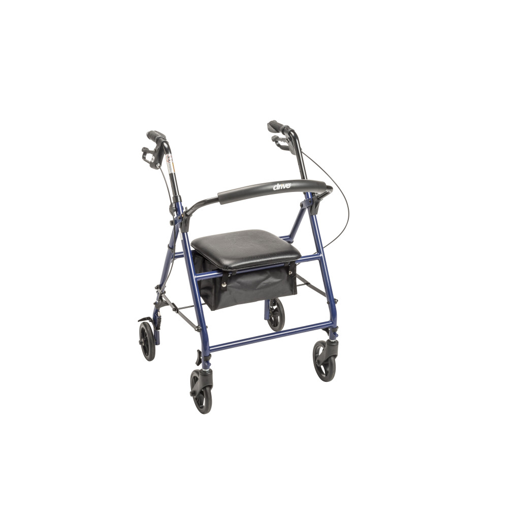 R800KD-BL-1 Steel Rollator with 6″ Wheels – Knockdown (Blue) - Image 1