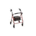 Steel Rollator with 6″ Wheels – Knockdown (Red)