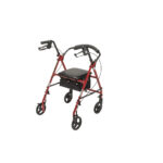 Steel Rollator with 6″ Wheels – Knockdown (Red) - Image 2